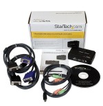 Startech conmutador kvm 2 puertos  usb - audio y videovga   sv211kusb