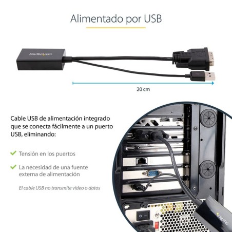 Startech adaptador dvi a displayport alimentado por usb 1920x1200   dvi2dp2