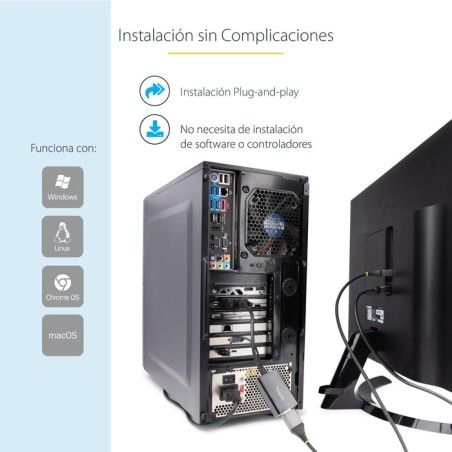 Startech adaptador dvi a displayport alimentado por usb 1920x1200   dvi2dp2