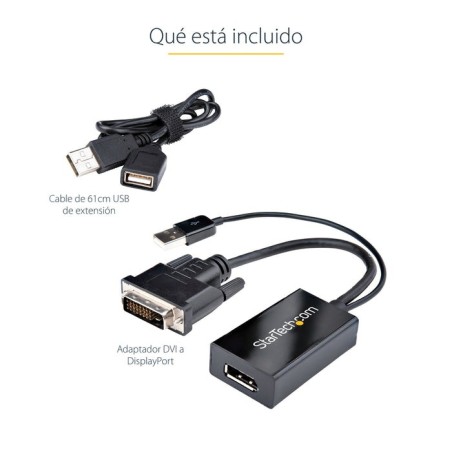 Startech adaptador dvi a displayport alimentado por usb 1920x1200   dvi2dp2