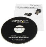 Startech adaptador de red wifi usb ac600  433 mbit/s  negro  usb433acd1x1