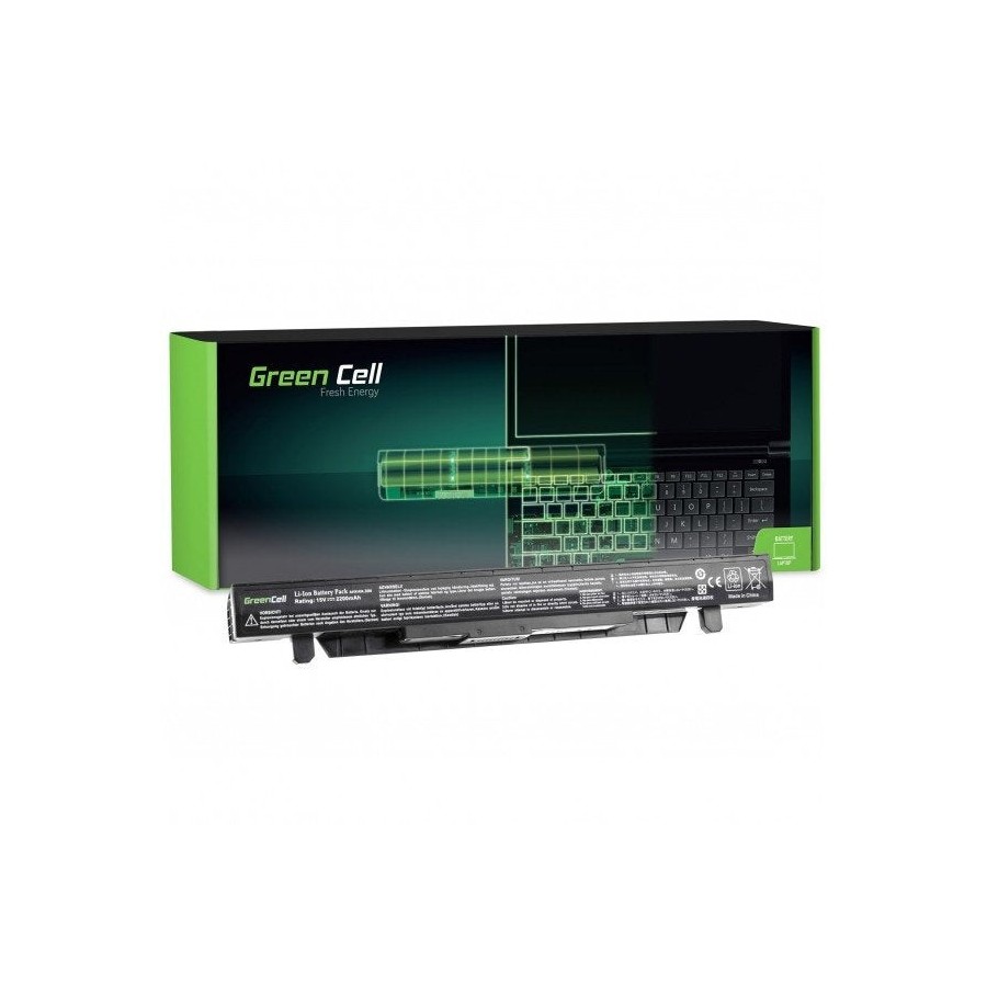 Green cell batería para asus gl552 gl552j gl552v zx50 zx50j zx50v / 15v 2200mah
