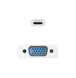 Nanocable conversor usb-c a vga. usb-c/m - vga/h - aluminio - 10 cm - gris