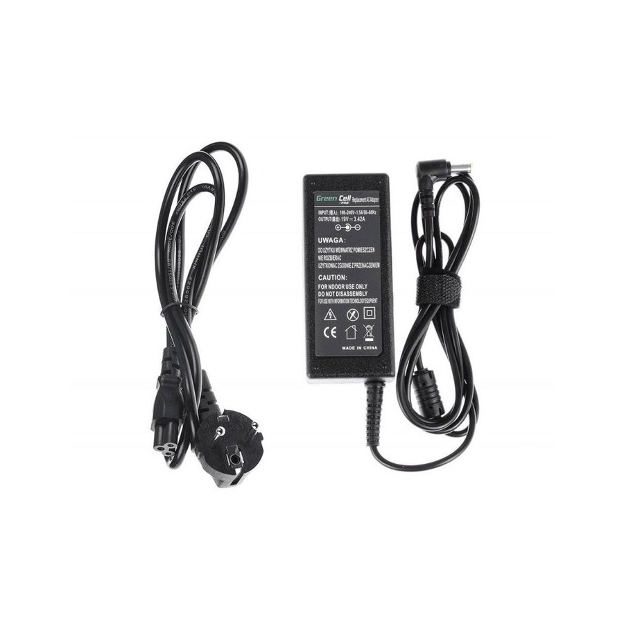 Cargador portatil acer/asus/toshiba 19v 3.42a 5.5x1.7mm greencell