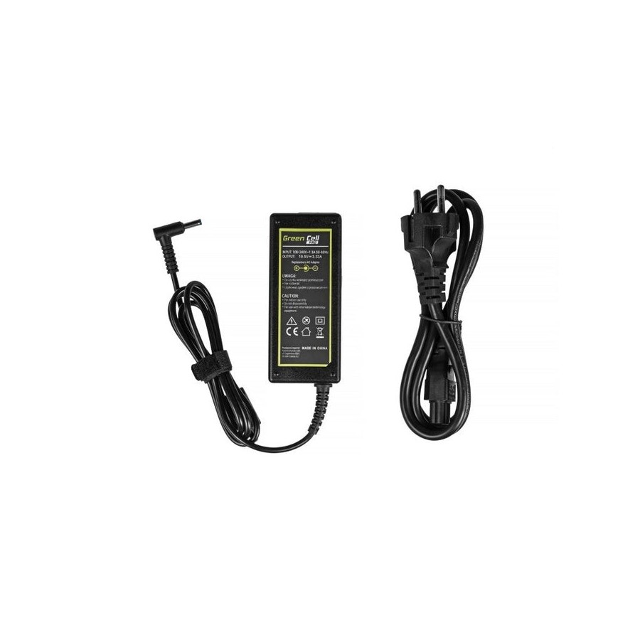 Cargador ad49p green cell pro para hp 65w 19.5v 3.33a 4.5mm-3.0m