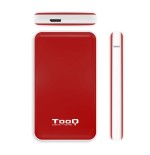 Tooq carcasa externa hdd/sdd 2.5" hasta 9.5mm sata usb 3.0/3.1 gen 1 - sin tornillos - rojo/blanco