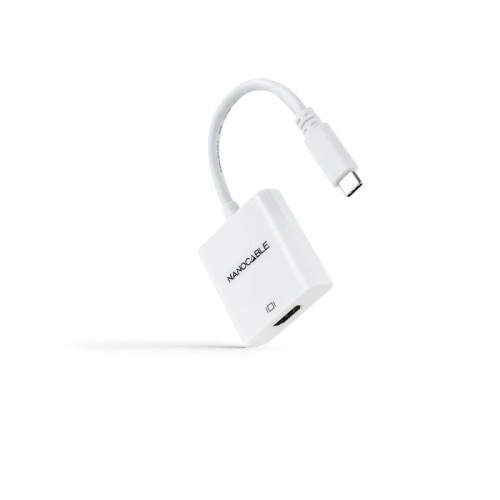 Nanocable conversor usb-c a hdmi 4k - 15 cm - blanco