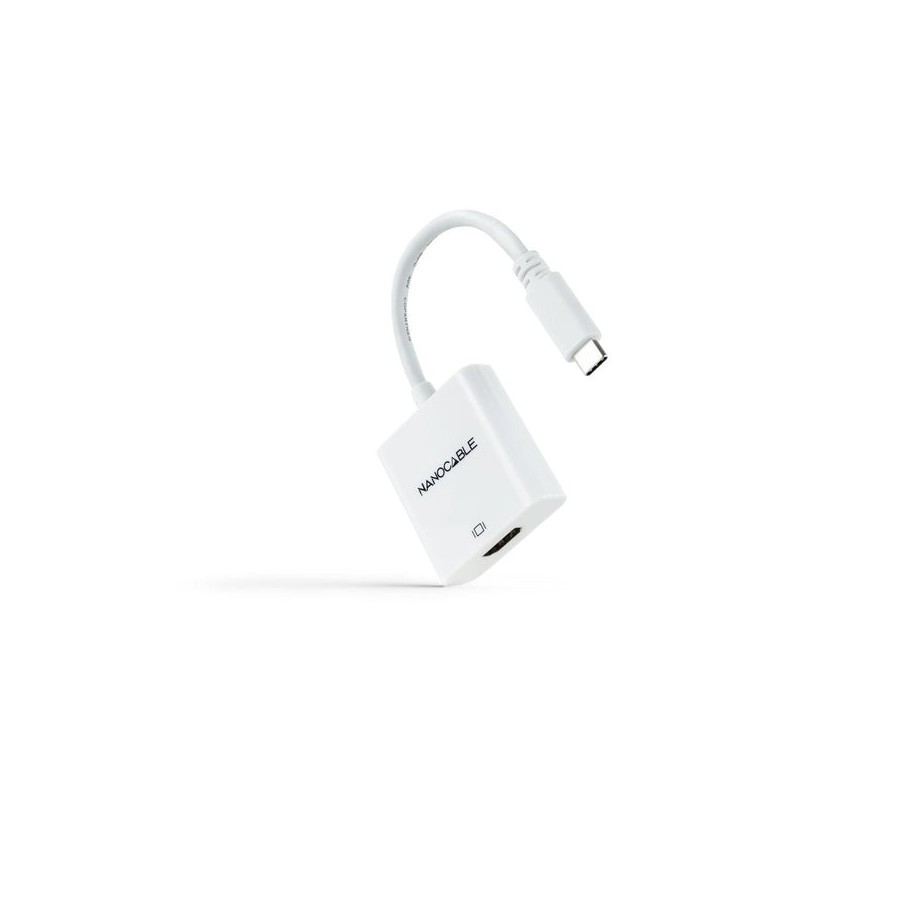 Nanocable conversor usb-c a hdmi 4k - 15 cm - blanco