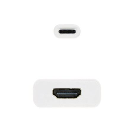 Nanocable conversor usb-c a hdmi 4k - 15 cm - blanco