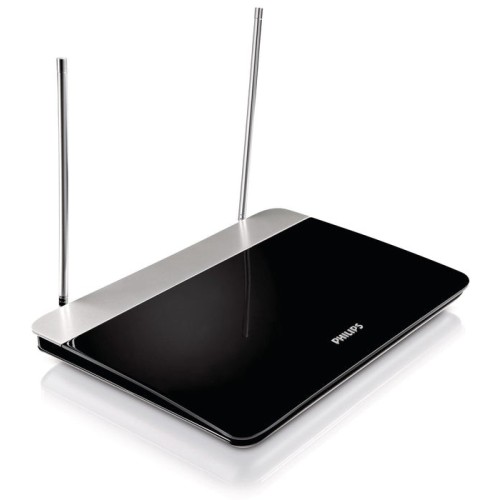 Antena tdt interior panasonic hdtv / uhf / vhf ultraplana filtro 4g
