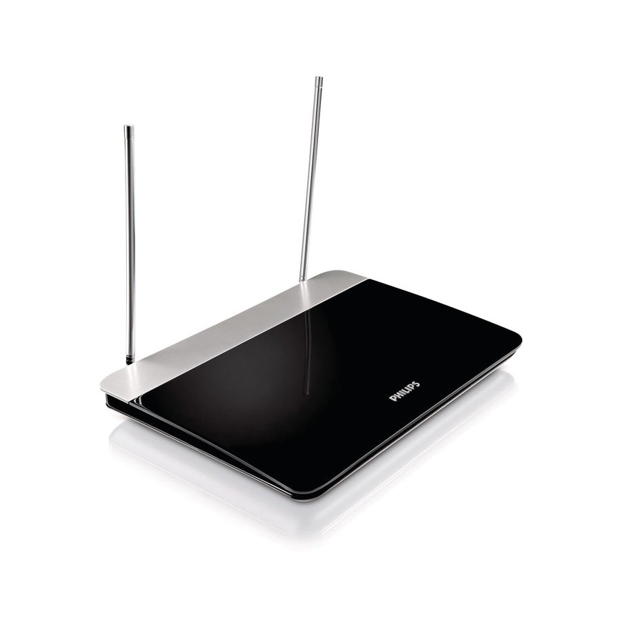 Antena tdt interior panasonic hdtv / uhf / vhf ultraplana filtro 4g