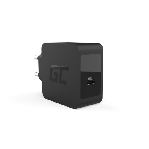Cargador de red stool greencell qc type c sin cable 18w negro