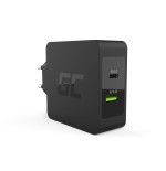 Cargador de red stool greencell qc 1xtype c+ 1xusb  sin cable 45w negro