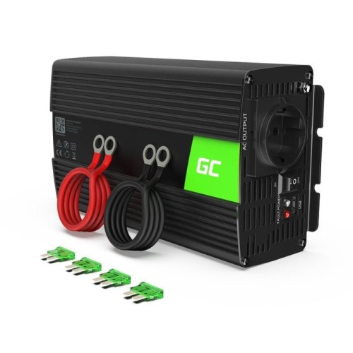 Inversor de voltaje para automóvil green cell ® 12v a 220v, 1000w / 2000w