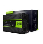 Inversor de voltaje para automóvil de green cell ® 12v a 230v, onda sinusoidal completa 2000w / 4000w