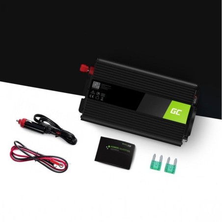 Inversor de voltaje para automóvil de green cell ® de 24 v a 230 v, onda sinusoidal completa de 300 w / 600 w