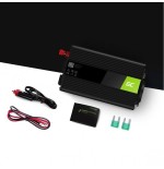 Inversor de voltaje para automóvil de green cell ® de 24 v a 230 v, onda sinusoidal completa de 300 w / 600 w