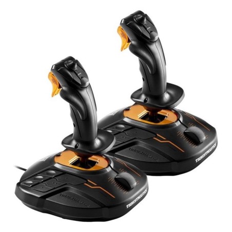 Thrustmaster t.16000m fcs space sim duo palanca de mando pc negro, naranja