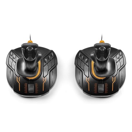 Thrustmaster t.16000m fcs space sim duo palanca de mando pc negro, naranja
