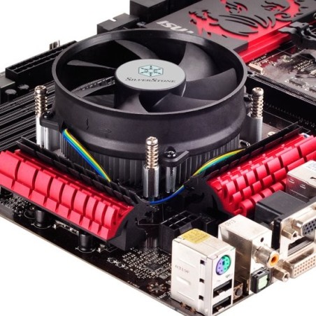 Silverstone nitrogon cpu cooler sst-nt09-115x quiet 80mm pwm, low profile, intel
