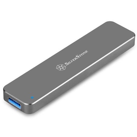 Silverstone ms09 m.2 caja externa para unidad de estado sólido (ssd) carbón vegetal