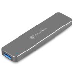Silverstone ms09 m.2 caja externa para unidad de estado sólido (ssd) carbón vegetal