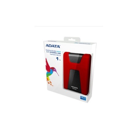 Adata dashdrive durable hd650 disco duro externo 1000 gb rojo