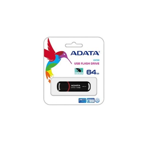 Pendrive adata 64gb dashdrive uv150 usb tipo a 3.2 gen 1 (3.1 gen 1) negro