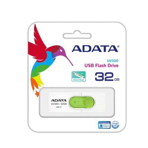 Pendrive adata uv320 32 gb usb tipo a 3.2 gen 1 (3.1 gen 1) verde, blanco