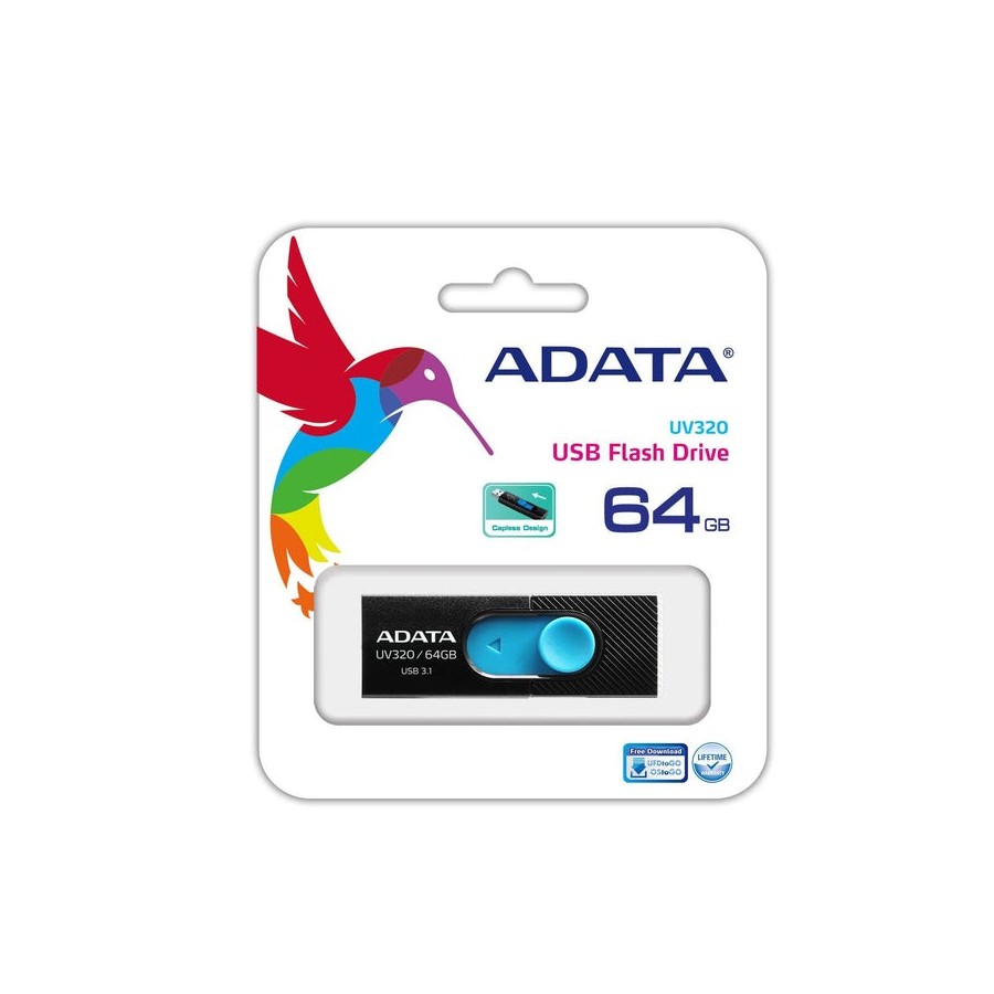 Pendrive adata uv320 64gb usb3.1 black