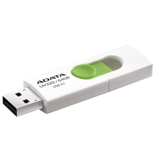 Pendrive adata flash drive uv320, 64gb, usb 3.0, white and green