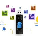 Pendrive adata uv320, 128gb, usb 3.0, black and blue