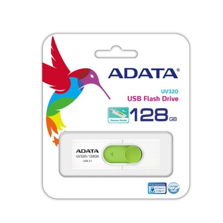 Pendrive adata uv320, 128gb, usb 3.0, white and green