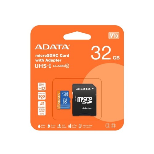 Adata premier 32gb microsdhc uhs-i clase 10 con adaptador hasta 85mb / s