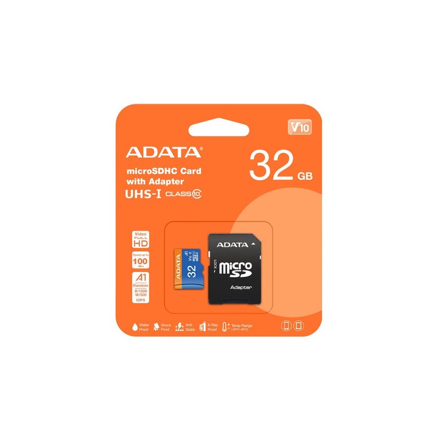 Adata premier 32gb microsdhc uhs-i clase 10 con adaptador hasta 85mb / s