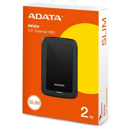 Disco externo hdd adata hv300 2tb black 2000 gb negro