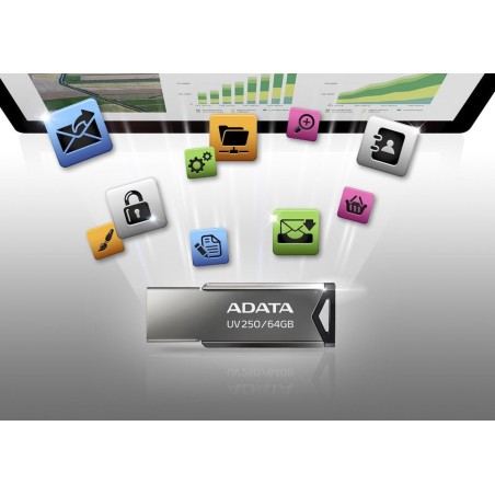 Pendrive adata usb 2.0 uv250 16gb black