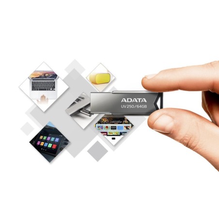 Pendrive adata usb 2.0 uv250 16gb black