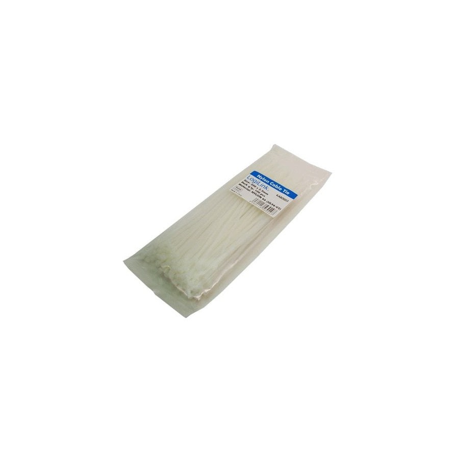 Logilink - set bridas 100 pcs 20cm blancas