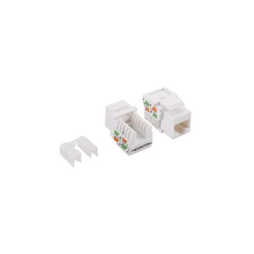 Logilink - keystone jack rj45 cat.5e sin proteger 90 lsa / idc punch down, blanco