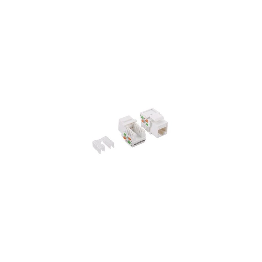 Logilink - keystone jack rj45 cat.5e sin proteger 90 lsa / idc punch down, blanco