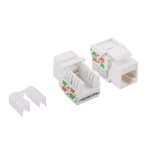Logilink - keystone jack rj45 cat.5e sin proteger 90 lsa / idc punch down, blanco