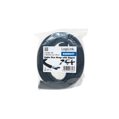 Logilink kab0047 - flexible cable protection with zipper 2m