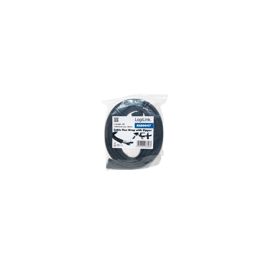 Logilink kab0047 - flexible cable protection with zipper 2m