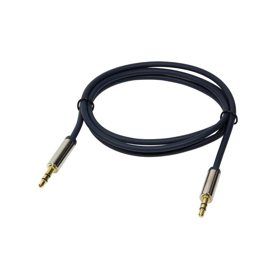 Logilink - cable audio 3.5 stereo m/m 0.30 m, azul