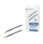 Logilink - cable audio 3.5 stereo m/m 0.30 m, azul