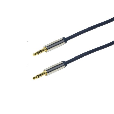 Logilink - cable audio 3.5 stereo m/m 0.30 m, azul