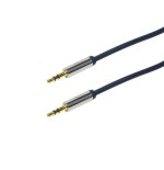 Logilink - cable audio 3.5 stereo m/m 0.30 m, azul