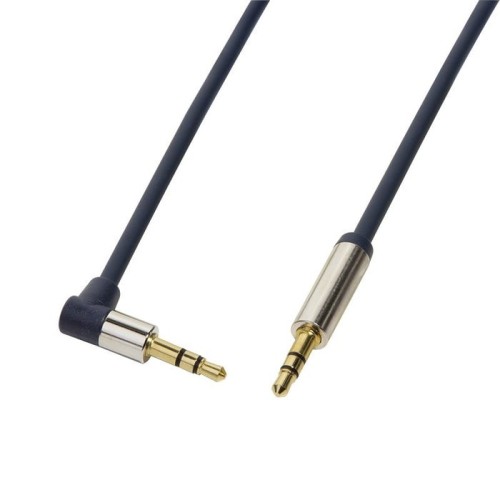 Logilink - audio cable 3.5 stereo m/m 90, 1.00 m, azul
