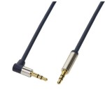 Logilink - audio cable 3.5 stereo m/m 90, 1.00 m, azul